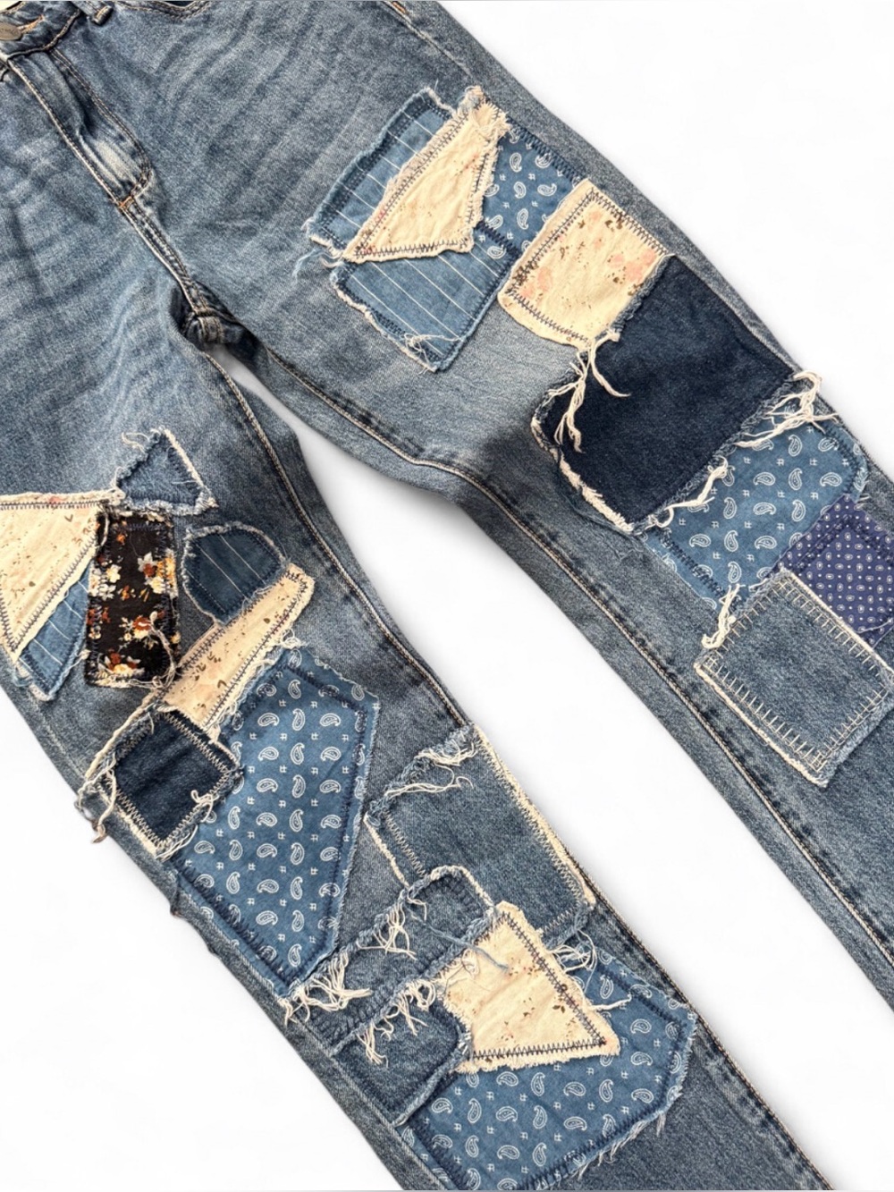 Driftwood Abbey Patchwork Jeans | Hippie Boho Chic - Picture 3 of 6